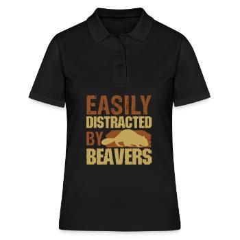 Biber - Frauen Polo Shirt - Schwarz - Vorne - Ailine (174cm)