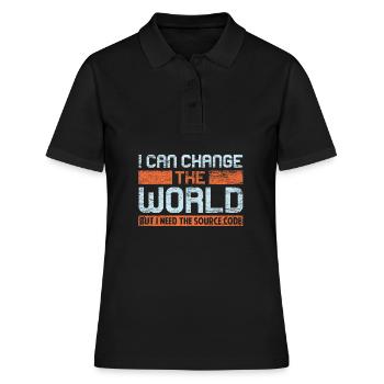 Programming Nerd Computer Science - Women's Polo Shirt - black - Front - Ailine (174cm)