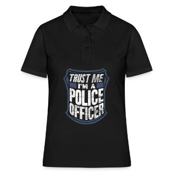 Officier de police - Polo Femme - noir - Devant - Ailine (174cm)