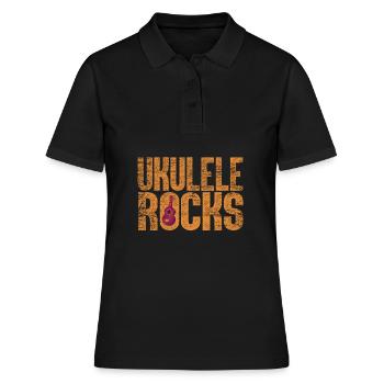 Roches de ukulélé - Polo Femme - noir - Devant - Ailine (174cm)