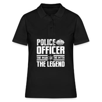 Policier police - Polo Femme - noir - Devant - Ailine (174cm)