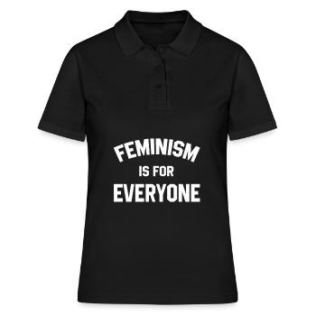 féminisme - Polo Femme - noir - Devant - Ailine (174cm)