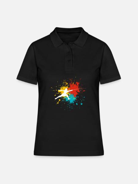 escrime - Polo Femme - noir
