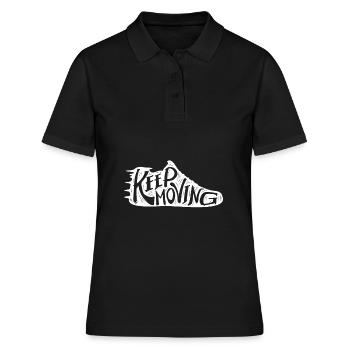 Sport Laufen Läufer - Frauen Polo Shirt - Schwarz - Vorne - Ailine (174cm)