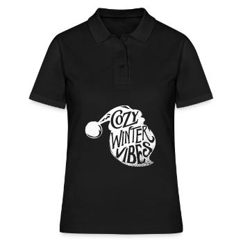 Winter - Frauen Polo Shirt - Schwarz - Vorne - Ailine (174cm)