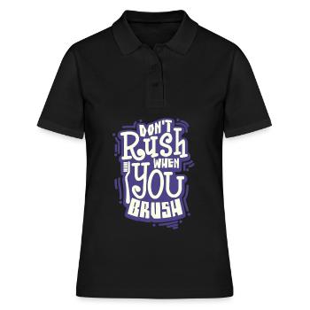 Zähne putzen Zahnarzt Zahnbürste - Frauen Polo Shirt - Schwarz - Vorne - Ailine (174cm)