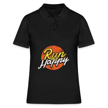 Laufen Läufer Sport - Frauen Polo Shirt - Schwarz - Vorne - Ailine (174cm)