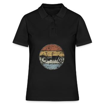 Cargo vélo vélo protection de l'environnement vintage - Polo Femme - noir - Devant - Ailine (174cm)