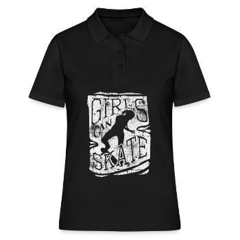 Skater Girl Skateboard Girl - Polo Femme - noir - Devant - Ailine (174cm)