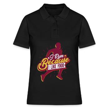 Coureurs de marathon - Polo Femme - noir - Devant - Ailine (174cm)