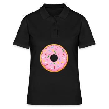 Donut - Frauen Polo Shirt - Schwarz - Vorne - Ailine (174cm)