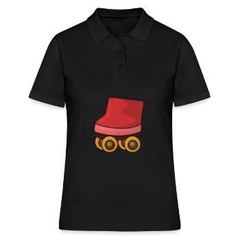 Rollschuh Rollschuhlaufen - Frauen Polo Shirt - Schwarz - Vorne - Ailine (174cm)