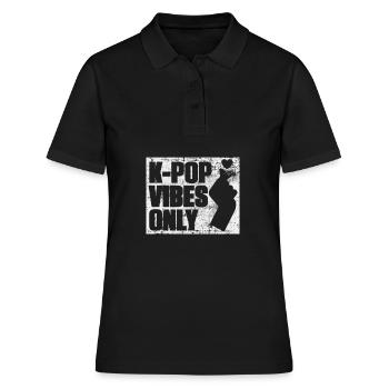 K-Pop - Frauen Polo Shirt - Schwarz - Vorne - Ailine (174cm)