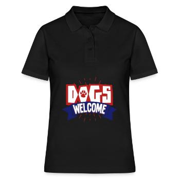 Hunde Willkommen - Frauen Polo Shirt - Schwarz - Vorne - Ailine (174cm)