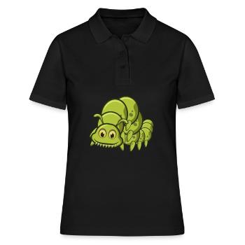 Raupe - Frauen Polo Shirt - Schwarz - Vorne - Ailine (174cm)