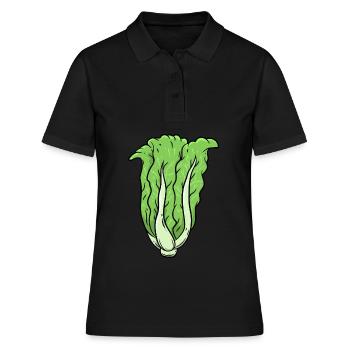 Kohl Gemüse - Frauen Polo Shirt - Schwarz - Vorne - Ailine (174cm)