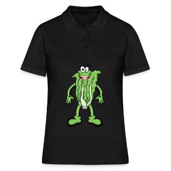 Chinakohl Salat - Frauen Polo Shirt - Schwarz - Vorne - Ailine (174cm)