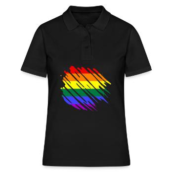 LGBT Rainbow Flag - Women's Polo Shirt - black - Front - Ailine (174cm)