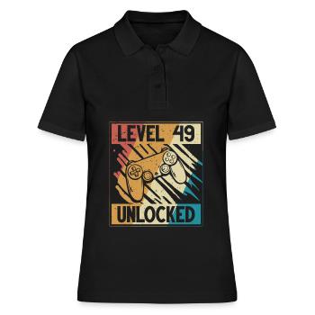 49th birthday Gamer 49 years - Women's Polo Shirt - black - Front - Ailine (174cm)
