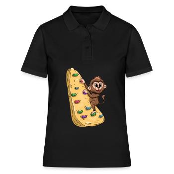 Escalade monkey Bouldering - Polo Femme - noir - Devant - Ailine (174cm)