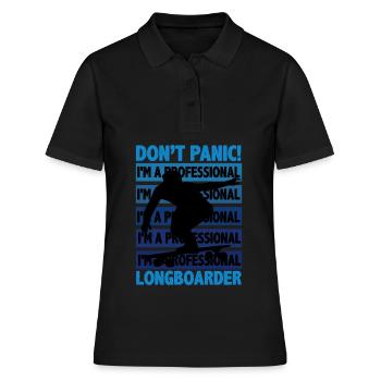 Longboard - Frauen Polo Shirt - Schwarz - Vorne - Ailine (174cm)