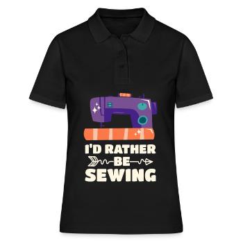 Nähen Schneidern - Frauen Polo Shirt - Schwarz - Vorne - Ailine (174cm)
