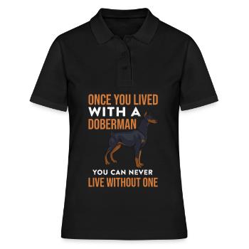 Dobermann - Frauen Polo Shirt - Schwarz - Vorne - Ailine (174cm)