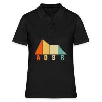 ADSR Synthétiseur musique musiciens keyboard cadeau - Polo Femme - noir - Devant - Ailine (174cm)