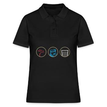 Hessen Geschenk Hessisch Babbel Apfelwein Appelwoi - Frauen Polo Shirt - Schwarz - Vorne - Ailine (174cm)