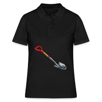 Schaufel - Frauen Polo Shirt - Schwarz - Vorne - Ailine (174cm)