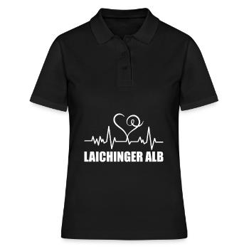 Heartbeat Laichinger Alb - Frauen Polo Shirt - Schwarz - Vorne - Ailine (174cm)