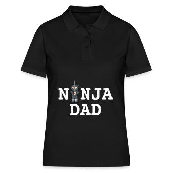 Ninja Dad - Frauen Polo Shirt - Schwarz - Vorne - Ailine (174cm)