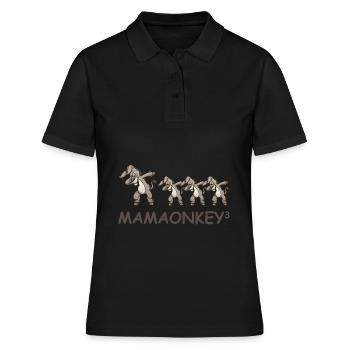 Schwanger werdene Mutter Drillinge Esel - Frauen Polo Shirt - Schwarz - Vorne - Ailine (174cm)