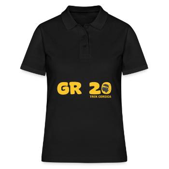 GR 20 trek corse gr 20 trekking randonnée - Frauen Polo Shirt - Schwarz - Vorne - Ailine (174cm)