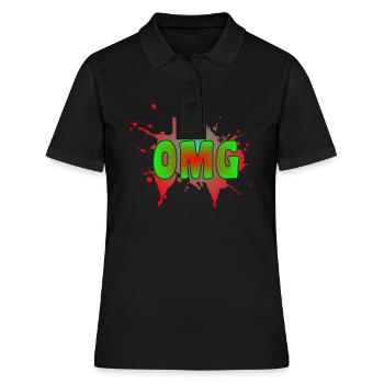 OMG - Frauen Polo Shirt - Schwarz - Vorne - Ailine (174cm)