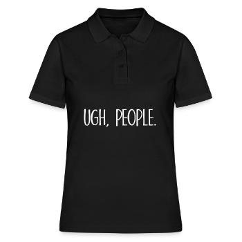 Ugh People Cadeau Introverti - Polo Femme - noir - Devant - Ailine (174cm)