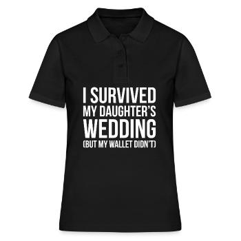 I survived my Daughters Wedding Geschenk - Frauen Polo Shirt - Schwarz - Vorne - Ailine (174cm)