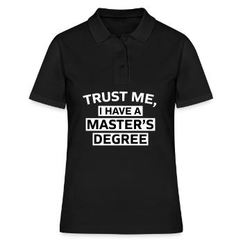 Faites-moi confiance, j'ai un Master PhD Gift 1 - Polo Femme - noir - Devant - Ailine (174cm)