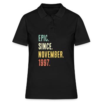 Epic Since November 1997 22 Jahre Geschenk - Frauen Polo Shirt - Schwarz - Vorne - Ailine (174cm)