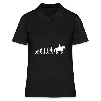 Reiter Reitsport Evolution Geschenk - Frauen Polo Shirt - Schwarz - Vorne - Ailine (174cm)