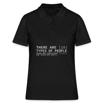 Il existe 10 types d'ordinateurs cadeaux - Polo Femme - noir - Devant - Ailine (174cm)