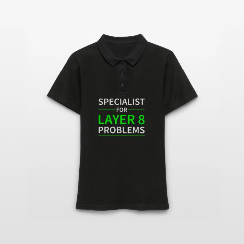 Specialist for layer 8 problems gift code Women's Polo Shirt