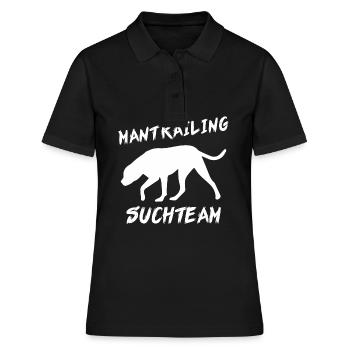 Mantrailing rechercheteam cadeau chien de recherche chiens - Polo Femme - noir - Devant - Ailine (174cm)
