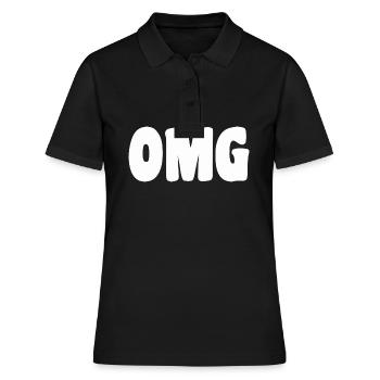 OMG - Frauen Polo Shirt - Schwarz - Vorne - Ailine (174cm)