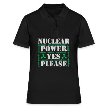 L’énergie nucléaire, oui s’il vous plaît, l’énergie nucléaire - Polo Femme - noir - Devant - Ailine (174cm)