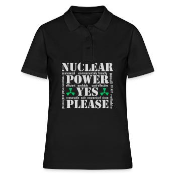 L’énergie nucléaire, oui s’il vous plaît, l’énergie nucléaire - Polo Femme - noir - Devant - Ailine (174cm)