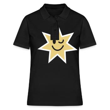Sourire petite étoile - Design de Noël - Polo Femme - noir - Devant - Ailine (174cm)