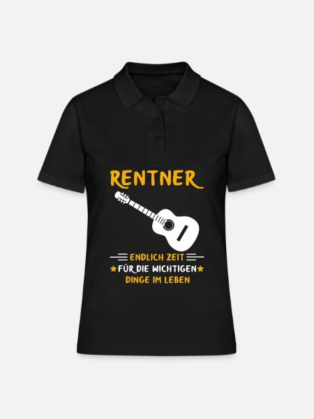 Rentner Rente Rentenbeginn Gitarre Gitarrist - Frauen Polo Shirt - Schwarz