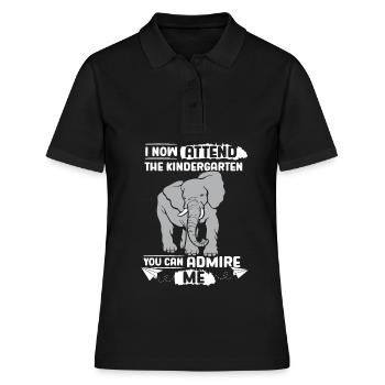 Elefant Kita Kindergarten 2023 - Frauen Polo Shirt - Schwarz - Vorne - Ailine (174cm)