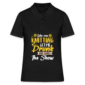 Take Me Knitting - Frauen Polo Shirt - Schwarz - Vorne - Ailine (174cm)